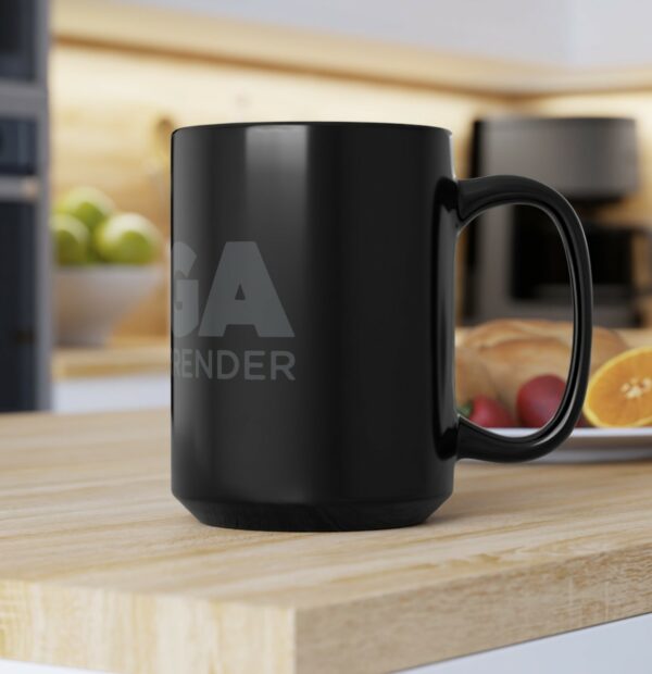 Never Surrender Black MAGA Mugs 15oz