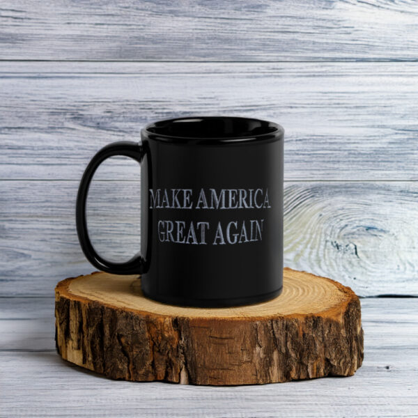 Never Surrender Black MAGA Mugs