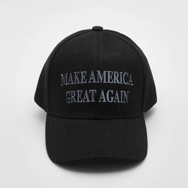 Never Surrender Black MAGA Trucker Hat Cap