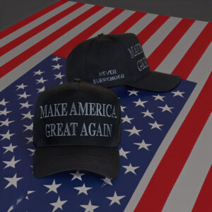 Never Surrender Black Make America Great Again Hat