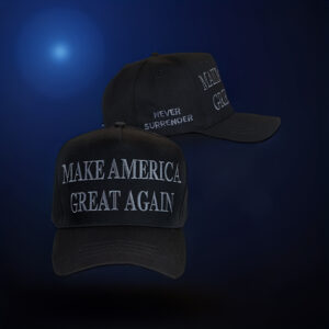 Never Surrender Black Make America Great Again Hat Cap