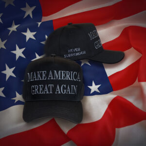 Never Surrender Black Make America Great Again Hats