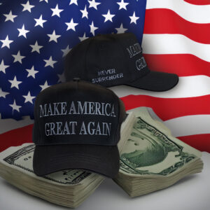 Never Surrender MAGA Baseball Caps