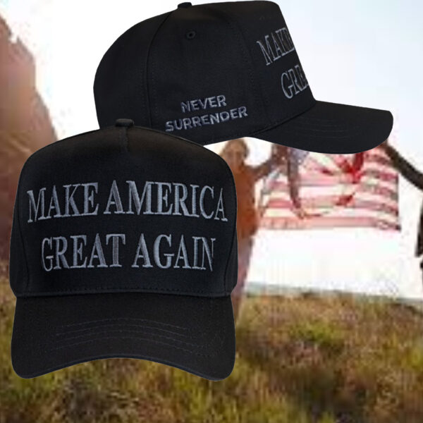 Never Surrender MAGA Trucker Hat: Show Your Patriotism with Style - Image 3