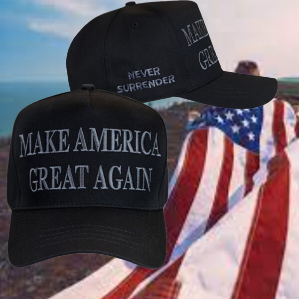 Never Surrender MAGA Trucker Hat: Show Your Patriotism with Style - Image 2