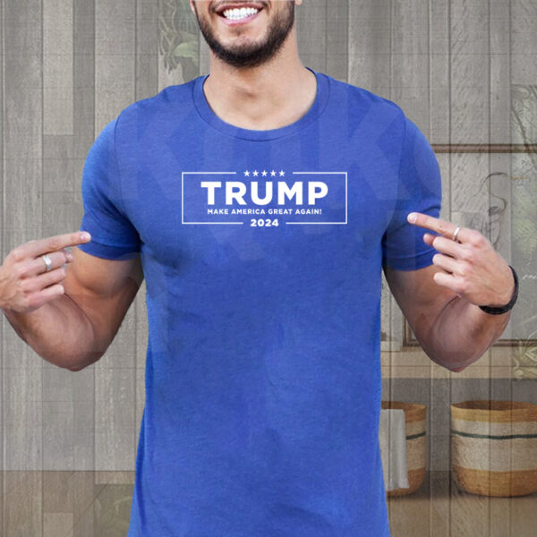 Show Your Support: Official 2024 Trump Navy T-Shirt - Image 3