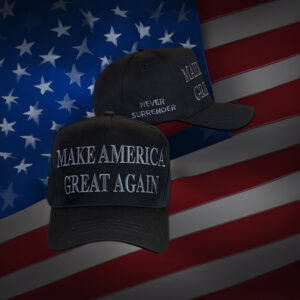 Official MAGA Gear Never Surrender Black MAGA Hat