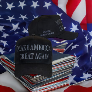 Official MAGA Gear Never Surrender Black MAGA Hat Cap