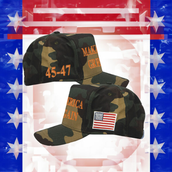 Official Trump MAGA 45-47 Camo Hat: Show Your Patriotic Support - Image 2