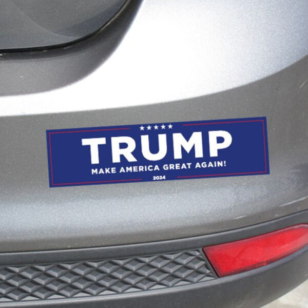 Official Trump 2024 Magnetic Bumper Sticker: Show Your Support with Pride