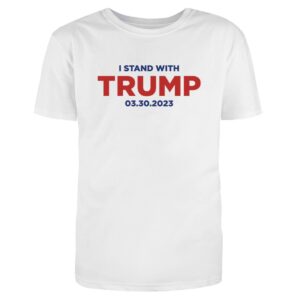 Official Trump I Stand With Trump White Cotton T-Shirt