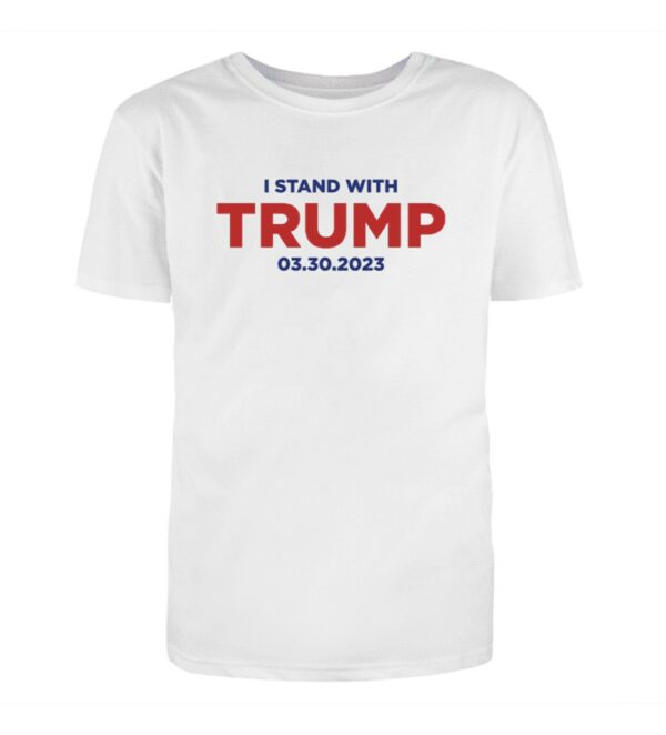 Official Trump I Stand With Trump White Cotton T-Shirt