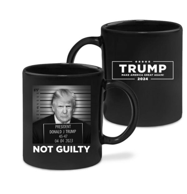 Official Trump Mugshot Black Coffee Mug