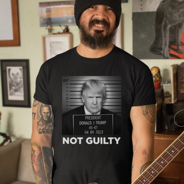 Official Trump Mugshot Black Cotton T-Shirt: A Statement of Political Expression