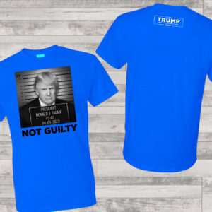 Official Trump Mugshot Blue Cotton T Shirt