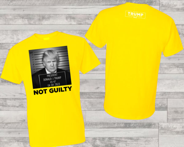 Official Trump Mugshot White Cotton T-Shirt: A Symbol of Political Intrigue - Image 3