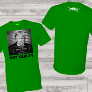 Official Trump Mugshot Green Cotton T Shirt