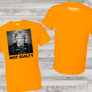 Official Trump Mugshot Orange Cotton T Shirt