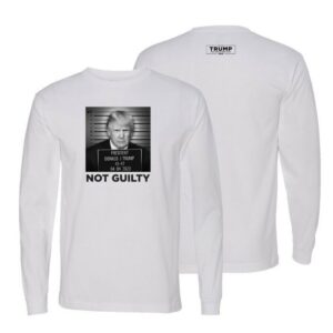 Official Trump Mugshot White Long Sleeve T-Shirt