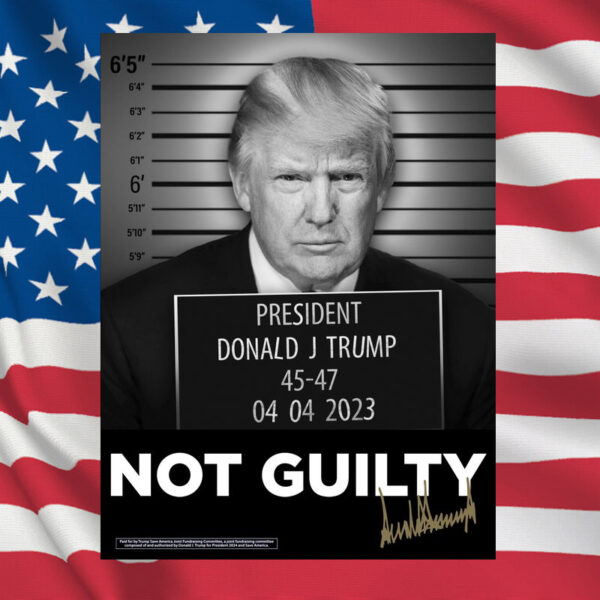 Official Trump Mugshot Gray Cotton T-Shirt: A Symbol of Political Intrigue - Image 2