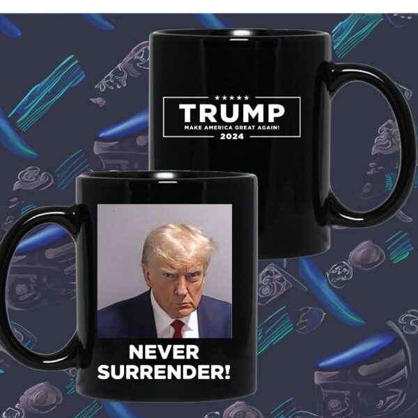 Official Trump Never Surrender Patriotic Mug Cup - Image 3