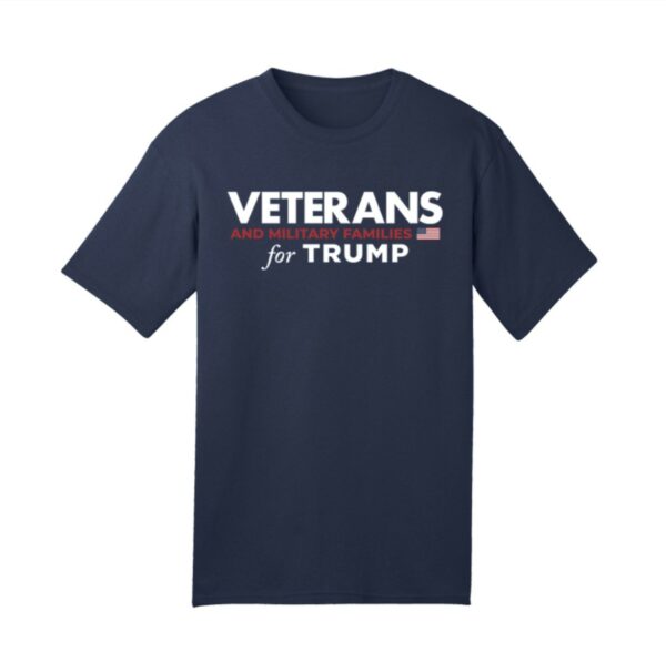 Official Trump Veterans and Military Families for Trump Navy T-Shirt