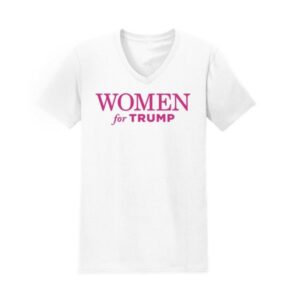 Official Trump Women for Trump White Fine Jersey V-Neck