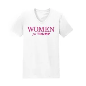 Official Trump Women for Trump White Fine Jersey V-Neck