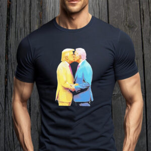 Pudding Person Biden And Trump Kissing Shirts