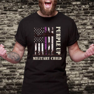 Purple Up Military Kids Shirt Military Child Month US Flag T Shirt