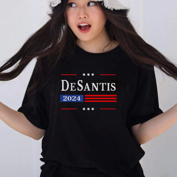 Ron DeSantis 2024: Vintage American Flag Pro T-Shirt