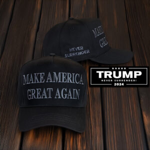 STAND WITH TRUMP Never Surrender Black MAGA Hats