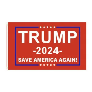 Show Your Patriotism: Save America Flag Trump 2024 Red