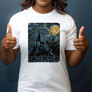 Starry Night Shirt Magic Wizard Castle Boat Magic Schools