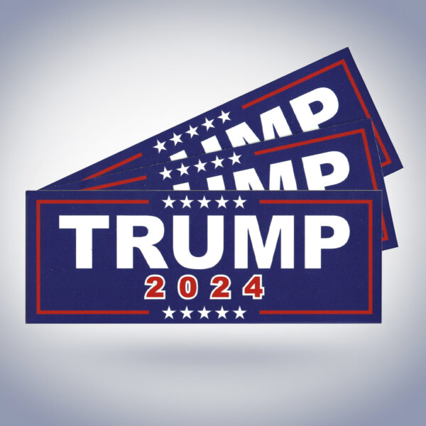 TRUMP 2024 Decal: Durable 3M™ Vinyl Bumper Sticker for Political Support