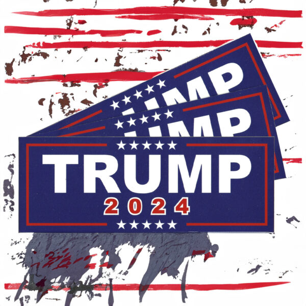 TRUMP 2024 Decal: Durable 3M™ Vinyl Bumper Sticker for Political Support - Image 2