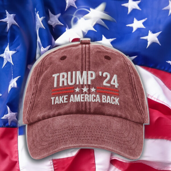 TRUMP 2024: Take America Back Embroidered Hat - Image 2