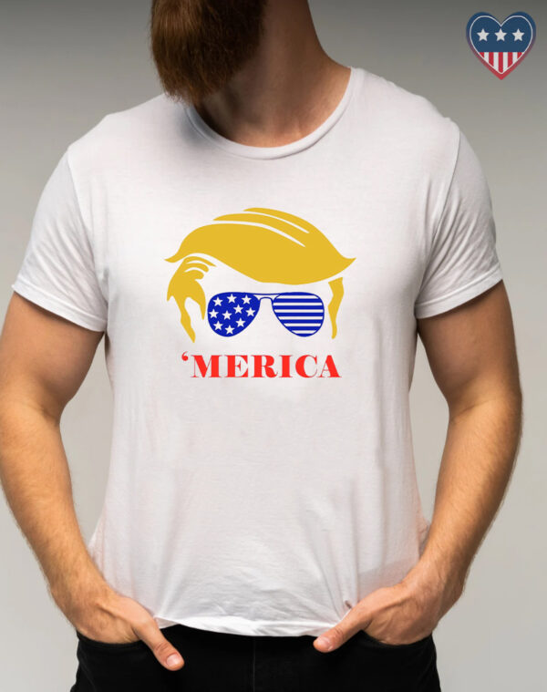 TRUMP 'Merica 2024: Show Your Patriotic Support with Our Exclusive T-Shirt - Image 2