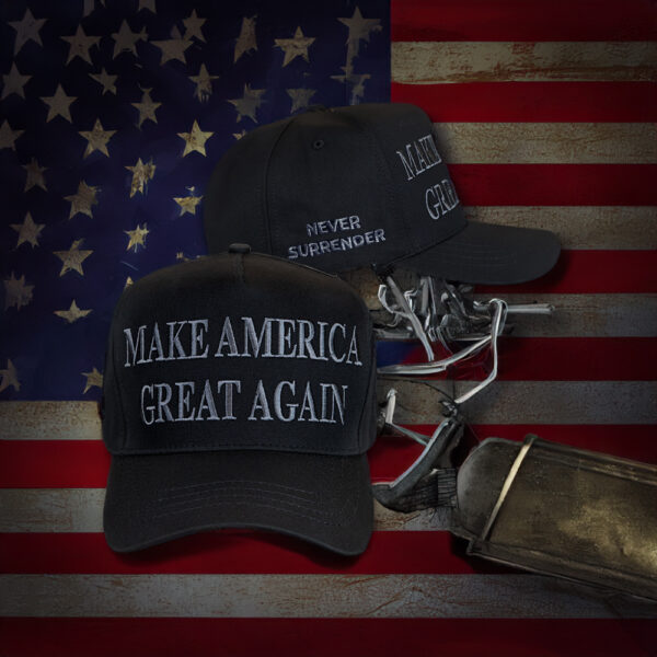 TRUMP NEVER SURRENDER: Black MAGA Hat for True Patriots - Image 3