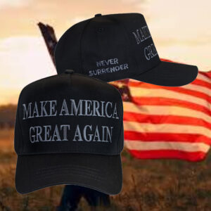 TRUMP NEVER SURRENDER BLACK MAGA Hat To Stand Against This Injustice1