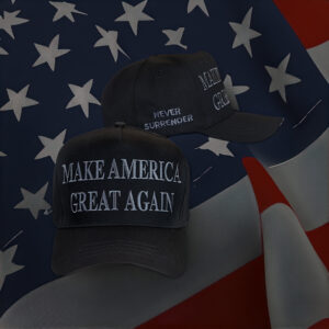 TRUMP NEVER SURRENDER BLACK MAGA Snapback Hats