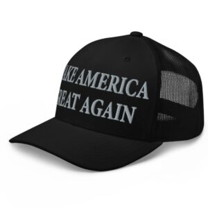 TRUMP NEVER SURRENDER BLACK MAGA Trucker Hat Cap 1