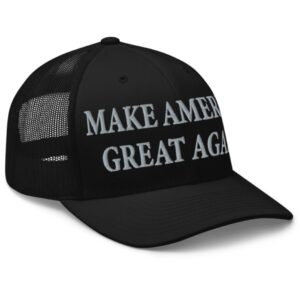 TRUMP NEVER SURRENDER BLACK MAGA Trucker Hat Caps 1