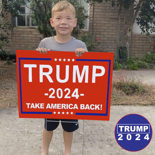 Take America Back with Donald J Trump 2024 Yard Sign - Image 2