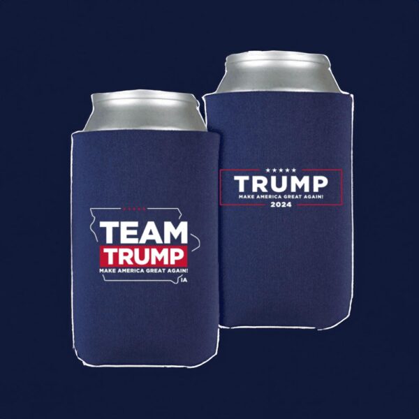 Team Trump Iowa Navy Beverage Cooler: Keep Your Drinks Cold and Show Your Support - Image 4