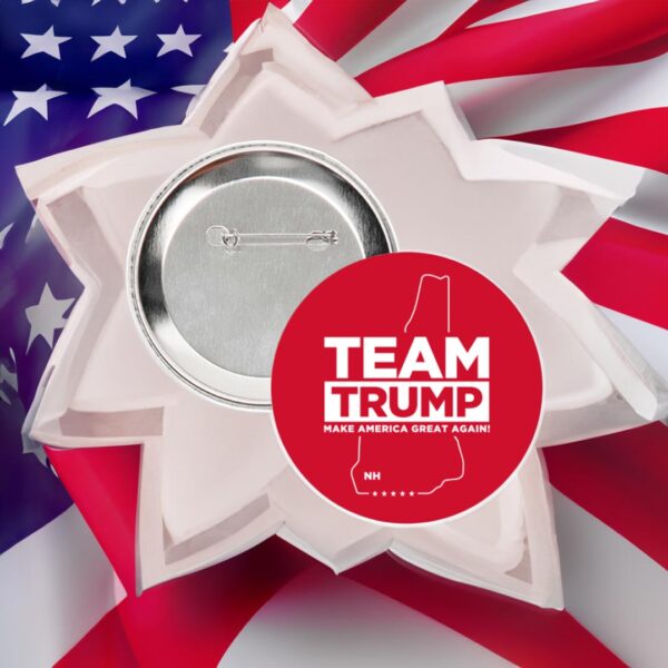 Team Trump New Hampshire Red 3" Buttons