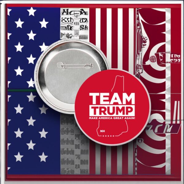 Team Trump New Hampshire Red 3" Buttons - Image 3