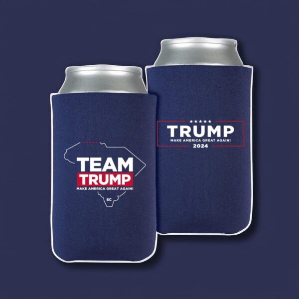 Team Trump South Carolina Navy Beverage Cooler: Patriotic Hydration for the Palmetto State - Image 3