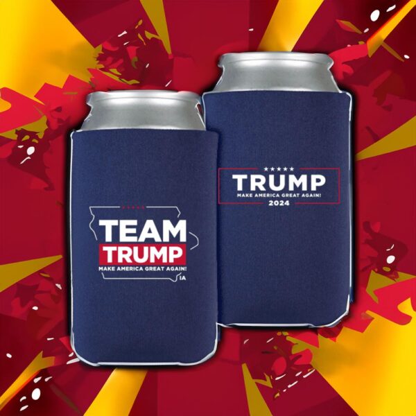 Team Trump Iowa Navy Beverage Cooler: Keep Your Drinks Cold and Show Your Support