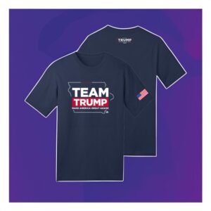 Team Trump Iowa Navy Cotton T Shirt